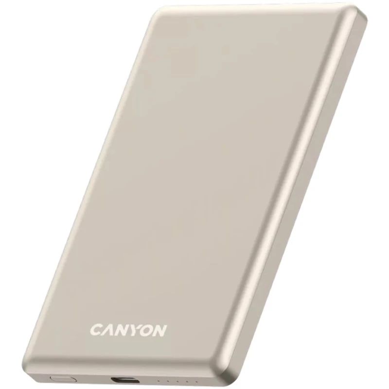 Внешний аккумулятор Canyon OnPower 505 Slim Magsafe 5000mAh PD20W Beige Внешний аккумулятор Canyon OnPower 505 Slim Magsafe 5000mAh PD20W Beige