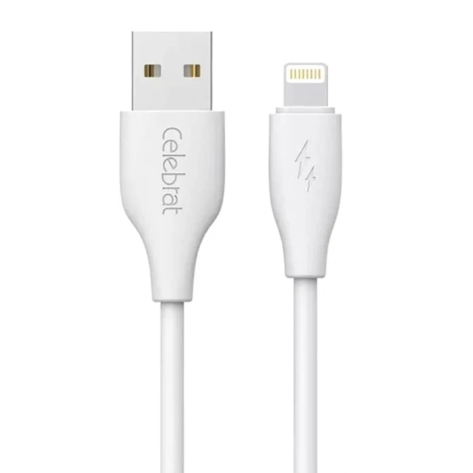 Кабель Celebrat CB-31 A-M USB to Lightning, 1 м, White