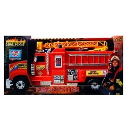 Yanğın maşını Dorj Toy Fire Fighter, 19x51 sm, plastik, rəngbərəng