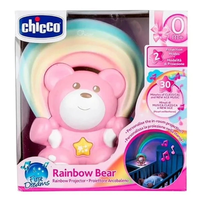 Игрушка-проектор Chicco Rainbow Bear Pink, розовый