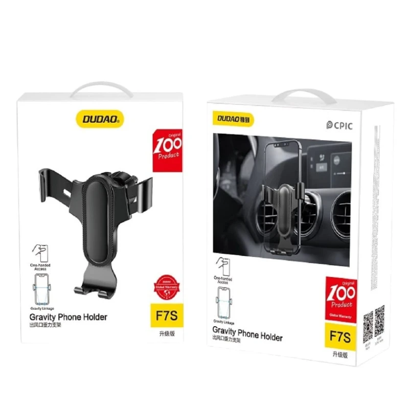 Автомобильный держатель для телефона DUDAO F7S Gravitational Smartphone Holder Black Автомобильный держатель для телефона DUDAO F7S Gravitational Smartphone Holder Black