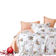 Yataq dəsti Narlı 000932, yorğan üzü 200x220 sm, mələfə 240x260 sm, 2 yastıq üzü 50x70 sm, ikinəfərlik, pambıq/satin, rəngbərəng
