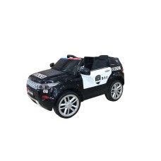Uşaq elektrik avtomobili Land Rover Police 9898, qara