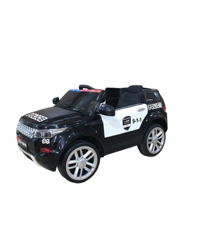 Uşaq elektrik avtomobili Land Rover Police 9898, qara