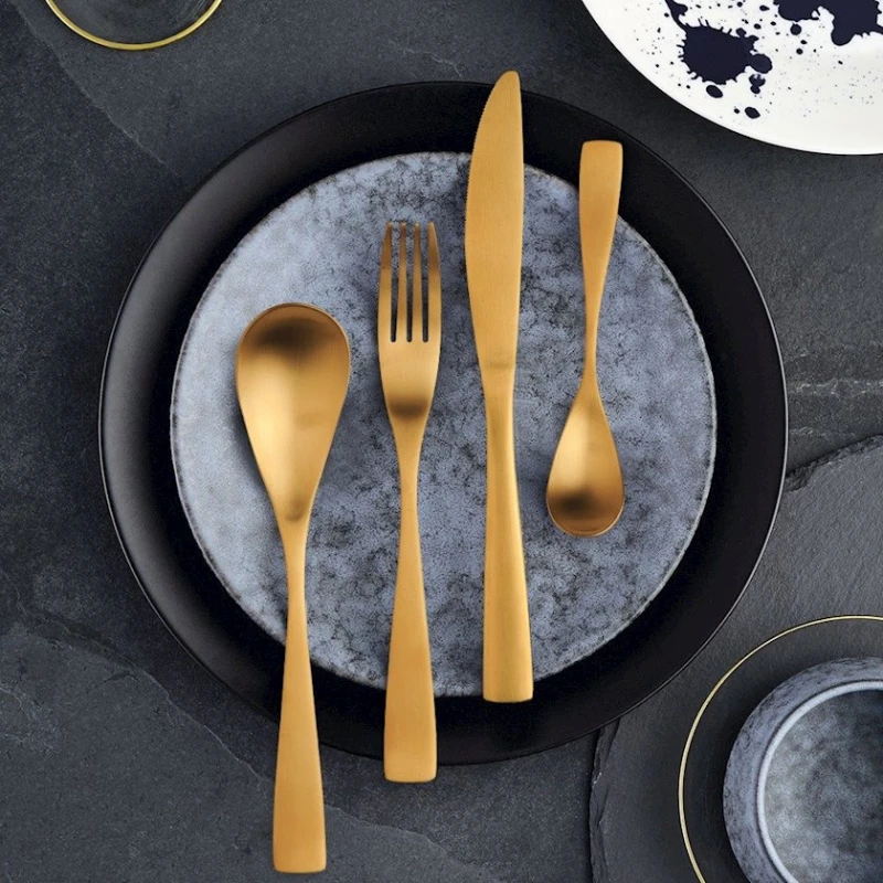 Набор столовых приборов CS Kochsysteme Bocholt Gold, на 6 персон, 24 предмета, нержавеющая сталь, золотистый