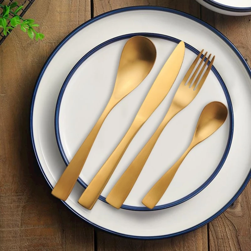 Набор столовых приборов CS Kochsysteme Bocholt Gold, на 6 персон, 24 предмета, нержавеющая сталь, золотистый