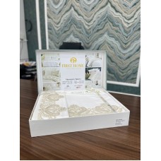 Yataq dəsti FIRST HOME, satin, pambıq, ikinəfərlik, yorğan üzü 200x220 sm, mələfə 250x250 sm, 2 əd yastıq üzü 50x70 sm, Orkide/İnci/Menekşe/Manolya/Pandora/Fleur modelləri - TP-TK-229