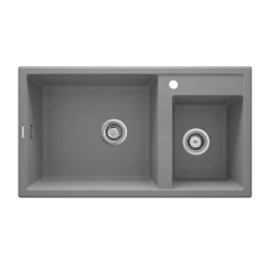 Кухонная мойка Deante Eridan S20B, гранит, серая, 88x50x20 см