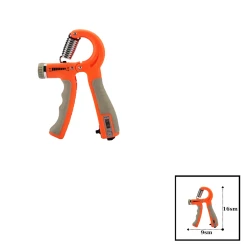 Эспандер кистевой Gymnic, с счетчиком, 16x9 см, оранжевый, 40 кг