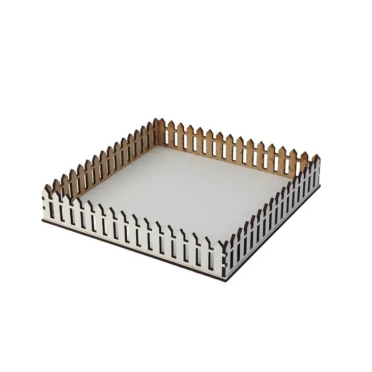 Dekorativ sini Avroluks av_241, taxta, 20x20 sm