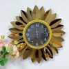 Настенные часы Подсолнух 6240_leatherclock60, золотистый, 60x60 см