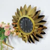 Настенные часы Подсолнух 6240_leatherclock60, золотистый, 60x60 см