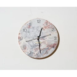 Divar saatı Hom-me Marbriere, çəhrayı, 30x30 sm