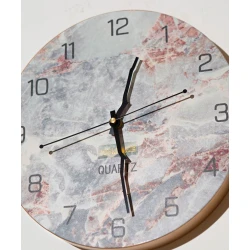 Divar saatı Hom-me Marbriere, çəhrayı, 30x30 sm