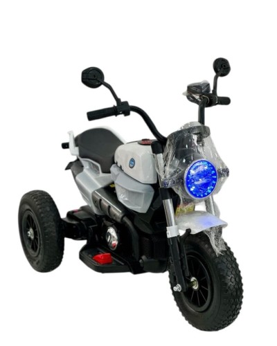 Uşaq elektrik motosikli SMR666, ağ, 2 motor, səs effekti, ksenon faralar, 35-45 kq - smr666