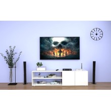 TV üçün tumba Ev Plus Sandra, LDSP, ağ, 180x30x40 sm
