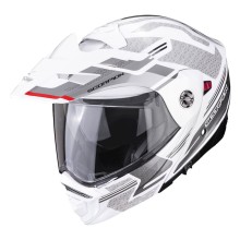 Motosiklet dəbilqəsi Scorpion ADX-2 Carrera Pearl White-Silver M