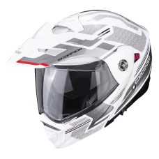 Motosiklet dəbilqəsi Scorpion ADX-2 Carrera Pearl White-Silver M