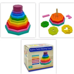 Пирамидка Tetris Stacking Tower, дерево, 3+ лет Пирамидка Tetris Stacking Tower, дерево, 3+ лет