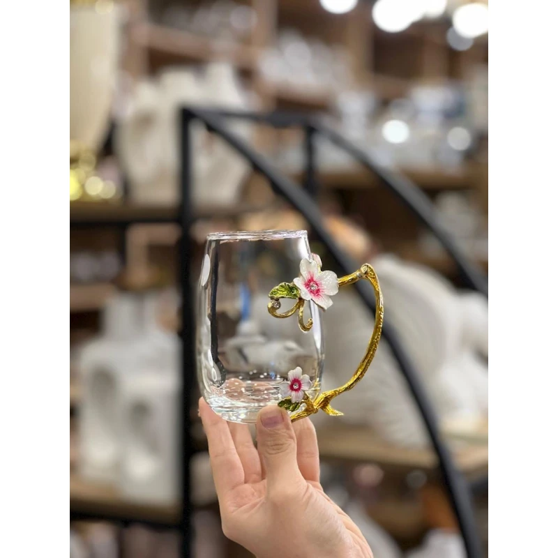 Чашка Luminarc AA-ES-048, стекло/металл, прозрачная, 370 мл Чашка Luminarc AA-ES-048, стекло/металл, прозрачная, 370 мл