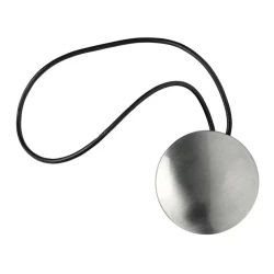 Держатель для штор JYSK Dryna, 1 шт, 22 см, алюминий/натуральная кожа, серебристый