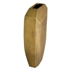 Ваза Eichholtz Linos L, 19.5x13x51 см, алюминий/латунь, золотистый