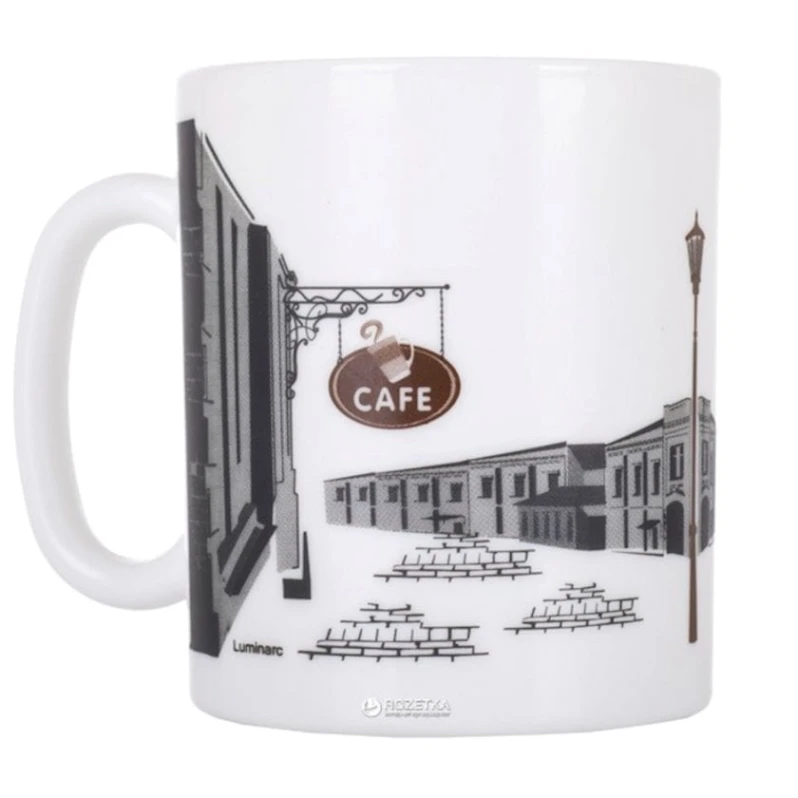 Кружка Luminarc Essence Aimee J9511, 320 мл, стеклокерамика, белая Кружка Luminarc Essence Aimee J9511, 320 мл, стеклокерамика, белая
