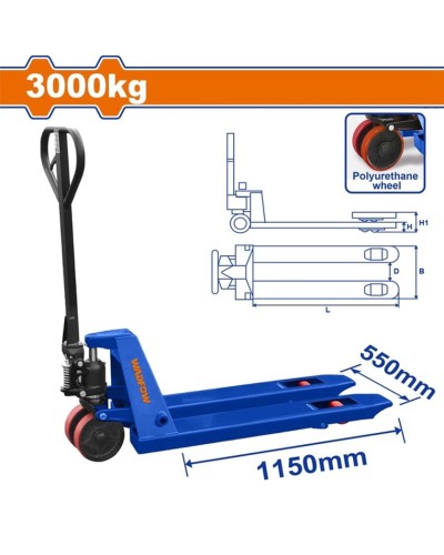 Əl arabası Wadfow WNH1R30, göy, 115x55 sm
