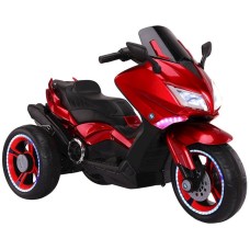 Uşaq elektrik motosikli Zies CN.M-1208, 2 motor, 2 saat işləmə müddəti, ksenon faraları, səs effektləri, 14.36 kq, qırmızı