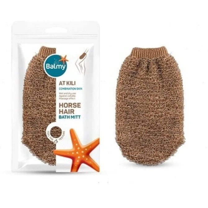 Массажная мочалка-перчатка Balmy Naturel Horse Hair Массажная мочалка-перчатка Balmy Naturel Horse Hair
