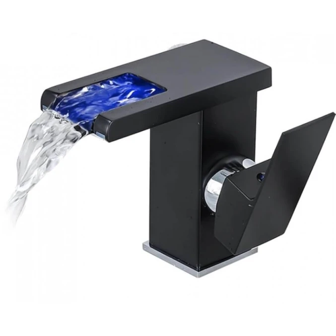 Кран Bimo S778 Black LED Waterfall