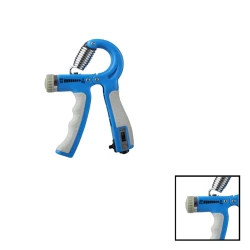 Эспандер кистевой Gymnic, с счетчиком, 16x9 см, голубой, 40 кг