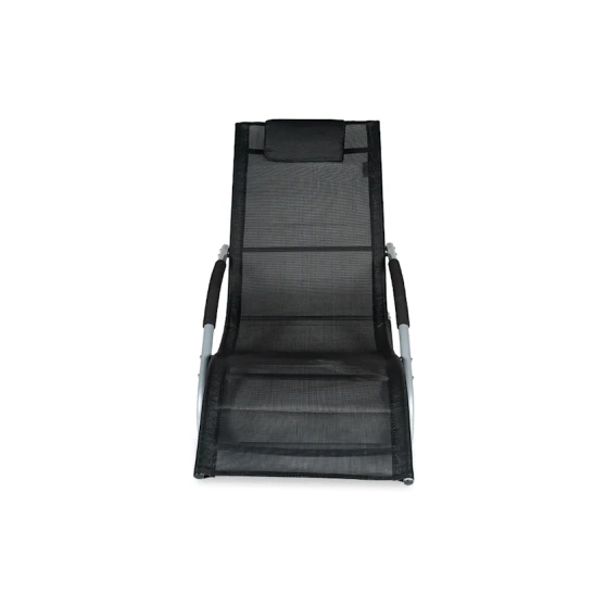 Кресло-шезлонг Garden Point, 145x63x90 см, металл/текстиль, черное Кресло-шезлонг Garden Point, 145x63x90 см, металл/текстиль, черное