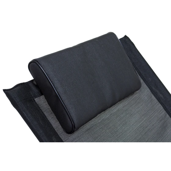 Кресло-шезлонг Garden Point, 145x63x90 см, металл/текстиль, черное Кресло-шезлонг Garden Point, 145x63x90 см, металл/текстиль, черное