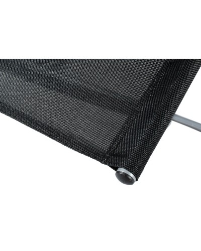 Şezlonq-kreslo Garden Point, 145x63x90 sm, metal/parça, qara