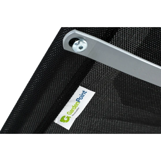 Кресло-шезлонг Garden Point, 145x63x90 см, металл/текстиль, черное Кресло-шезлонг Garden Point, 145x63x90 см, металл/текстиль, черное