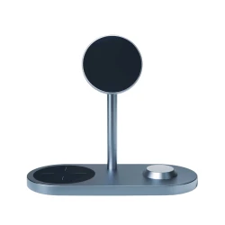 Беспроводное зарядное устройство Wiwu X23 Power Air 3 in 1, Серый