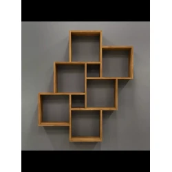 Настенная полка Art Mebel 118, ламинат, 95х81х16 см, коричневая Настенная полка Art Mebel 118, ламинат, 95х81х16 см, коричневая