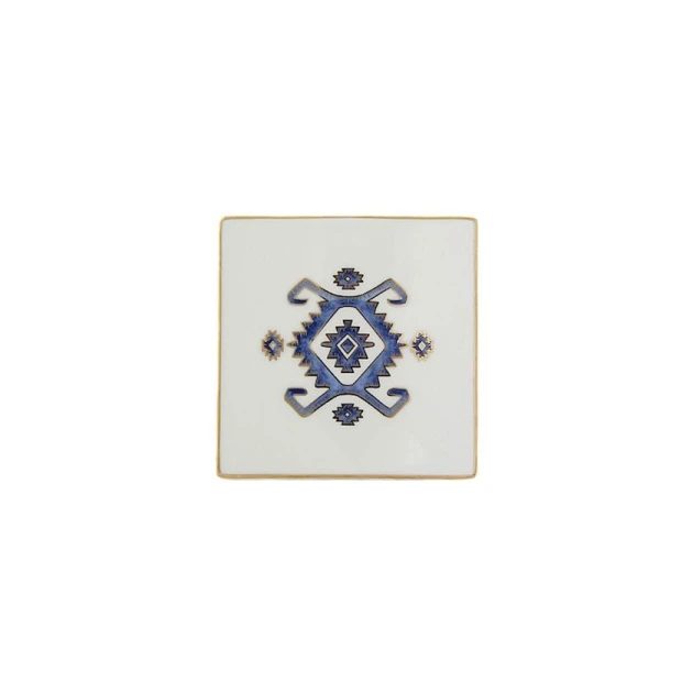 Krujka altlığı Porland Arabesque Desen5, farfor, mavi, 10x10 sm