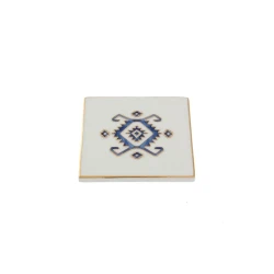 Подставка для кружки Porland Arabesque Desen5, фарфор, голубой, 10x10 см