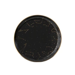 Boşqab Porland Night Magic Pattern3 farfor, qara/qızılı, 20 sm