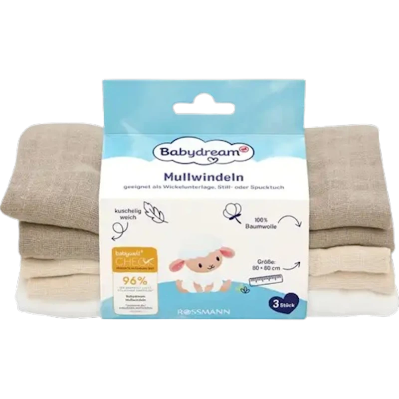 Bez dəsti Babydream, pambıq/muslin, 80х80 sm, məhsul çeşiddə Bez dəsti Babydream, pambıq/muslin, 80х80 sm, məhsul çeşiddə