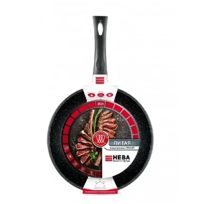 Сковородка NMP, алюминий, черная, 24 см