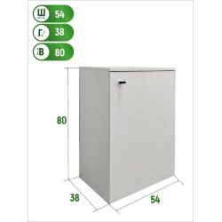 Тумба 80x54x38 см, ЛДСП, Белый