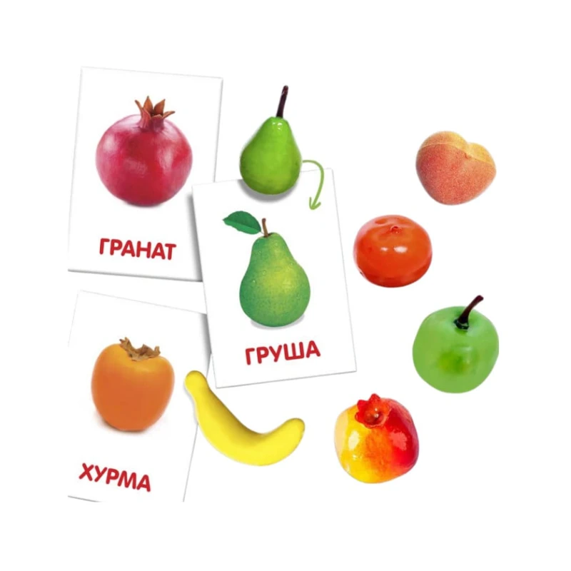 Öyrədici dəst IQ-ZABIAKA Meyvələr, Q. Doman metodikası üzrə