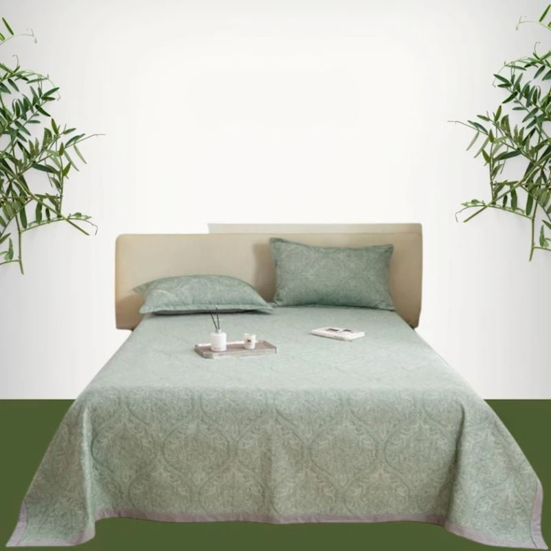 Örtük və yastıq üzü dəsti Narlı 000784, örtük 160x230 sm, yastıq üzü 1 əd x 50x70 sm, birnəfərlik, yaşıl