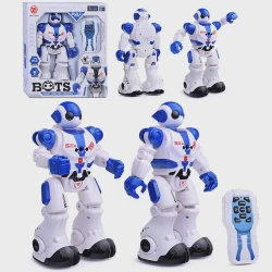 Radio vasitəsi ilə idarə olunan robot Bots M6719, pultlu, ağ/göy, 3 yaşdan