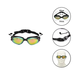 Üzgüçülük üçün eynək 1360 Swallow, hər kəs üçün, qara