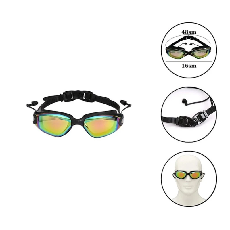 Очки для плавания 1360 Swallow, унисекс, черный Очки для плавания 1360 Swallow, унисекс, черный