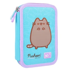 Пенал Yes Pusheen the Cat 533635, 13x21x4 см, полиэстер, голубой Пенал Yes Pusheen the Cat 533635, 13x21x4 см, полиэстер, голубой
